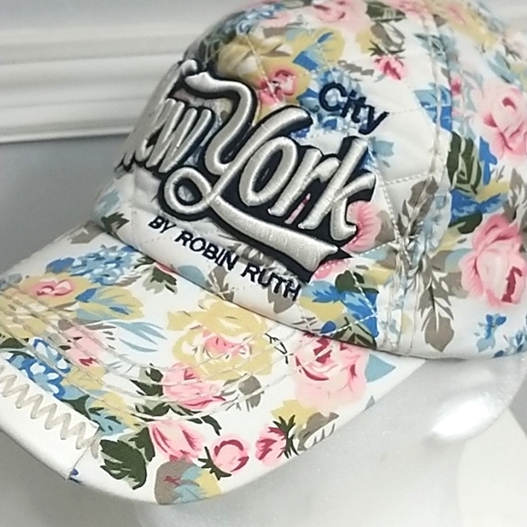 Robin Ruth "New York" City Floral Baseball Cap Hat - Picture 7 of 12